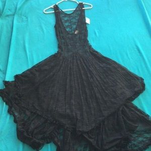 Black lacy Free People dress